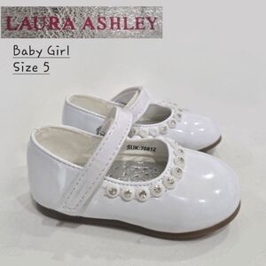 Laura Ashley White Mary Jane Shoes - Little Girl Size 5